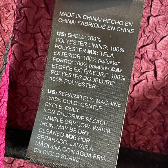 NEW $169 Chicos Travelers Womens Medium Reversible Crushed Jacket Deep Chianti - Picture 6 of 16